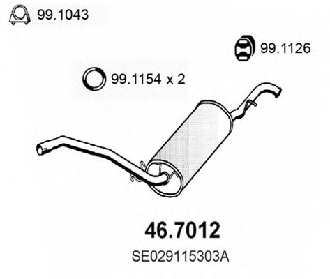 ASSO 46.7012 End Silencer
